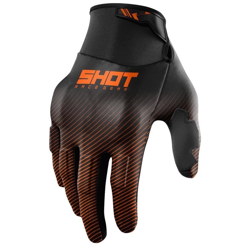 Motokrosové rukavice Shot Drift Rim oranžové