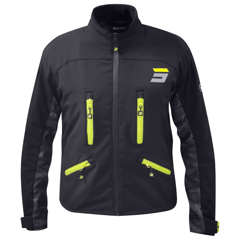 Bunda na motorku Shot Climatic černo-fluo žlutá
