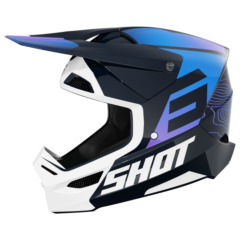 Dětská motokrosová helma Shot Furious Apex modrá