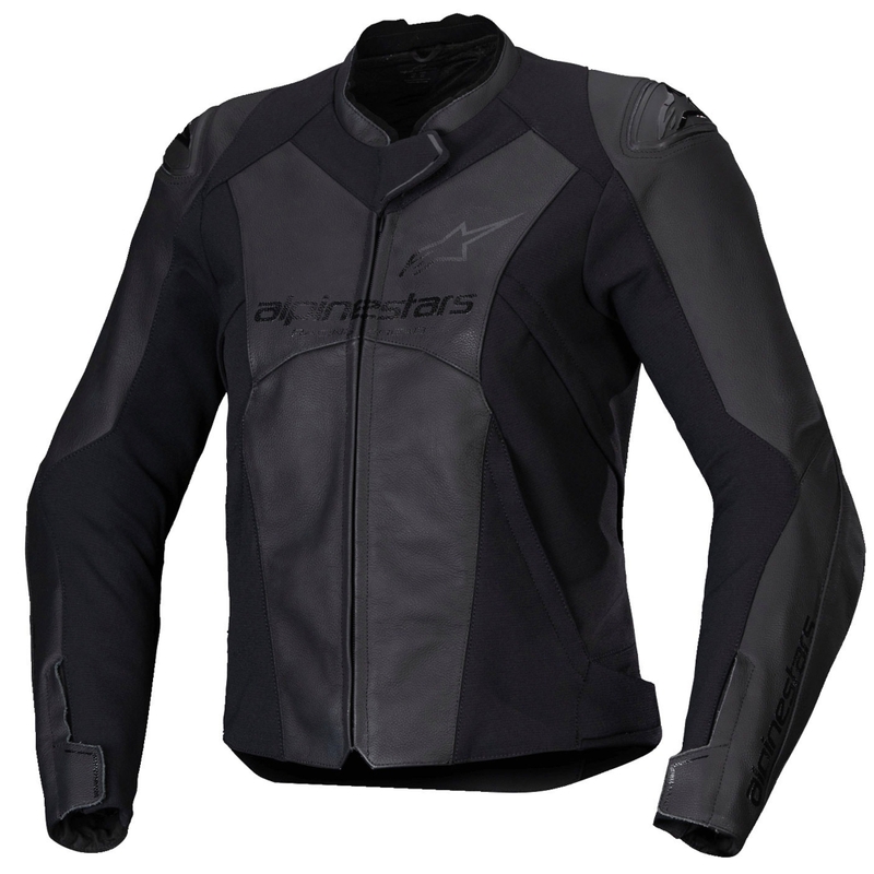 Dámská kožená bunda na motorku Alpinestars Stella Faster 3 černo-černá
