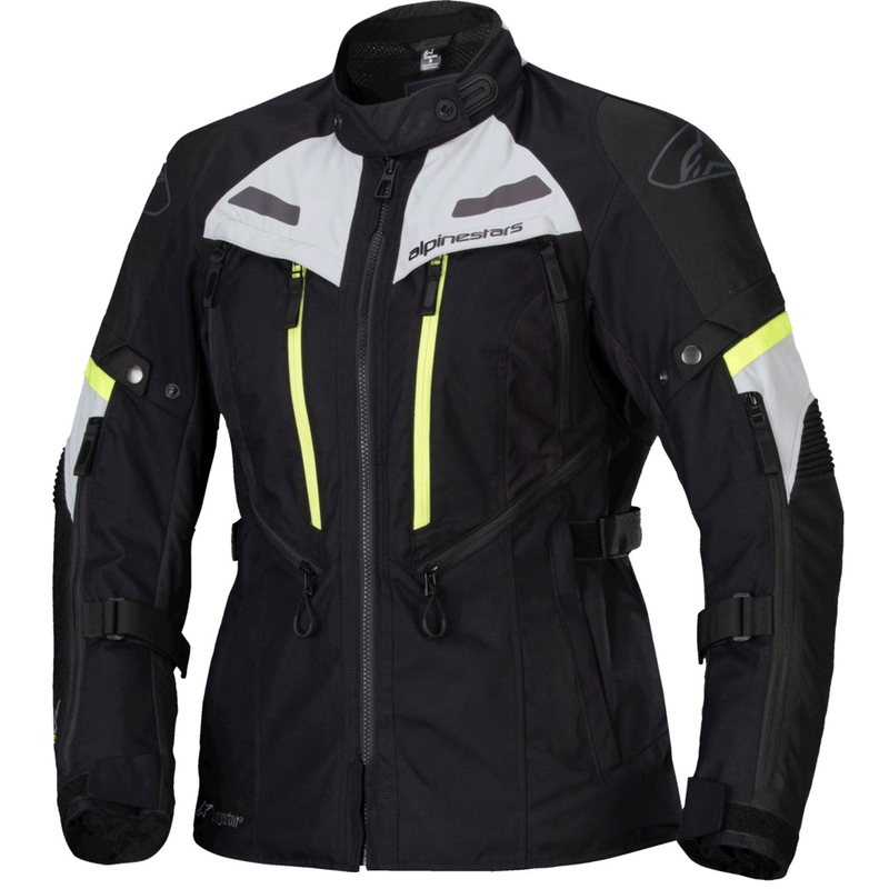 Dámská bunda na motorku Alpinestars Bogota PRO Drystar černo-šedo-fluo žlutá
