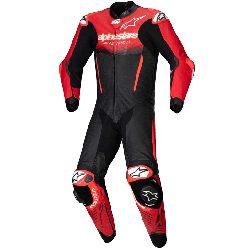 Jednodílná kožená kombinéza Alpinestars GP-R7 Tech-Air ready/kompatibilní černo-červená