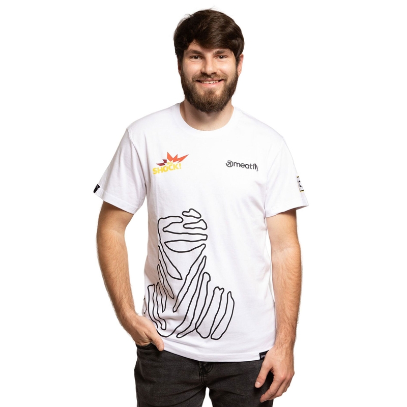 Tričko Meatfly Big Shock Dakar bílé