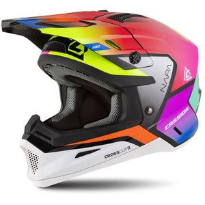 Motokrosová helma na motorku Cassida Cross Cup 2 Napa perleťová multicolor