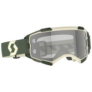 Motokrosové brýle SCOTT Fury LS khaki s šedým plexi