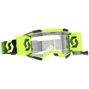 Motokrosové brýle SCOTT Fury WFS fluo zeleno-žluté s čirým plexi