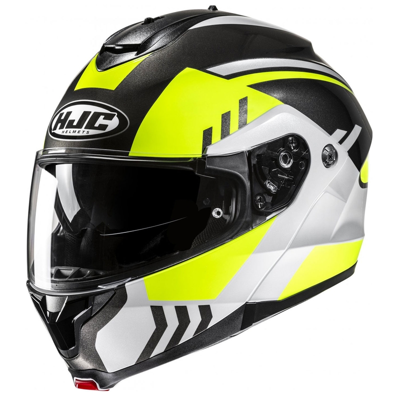 Výklopná helma na motorku HJC C91N Kaon MC3H fluo žluto-černo-šedá