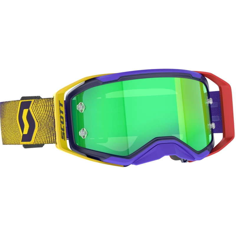 Motokrosové brýle SCOTT Prospect 2.0 červeno-žluté se zeleným plexi