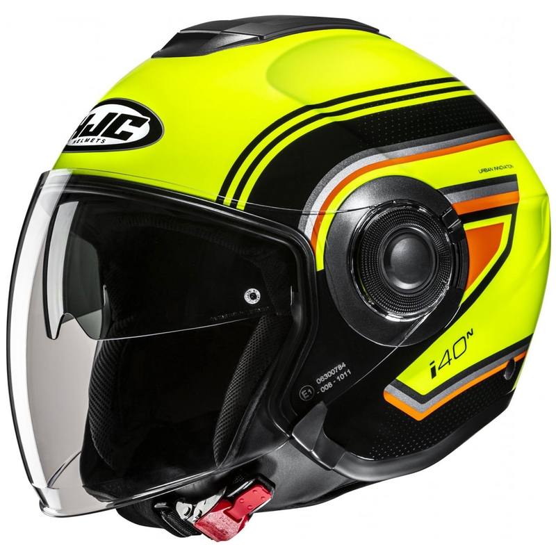 Otevřená helma na motorku HJC i40N Linia MC3H fluo žluto-černá