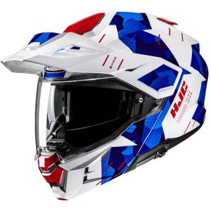 Výklopná helma na motorku HJC i80 Roki MC21 bílo-modro-červená