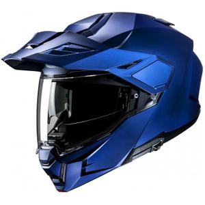 Výklopná helma na motorku HJC i80 Solid Semi Flat metalická modrá