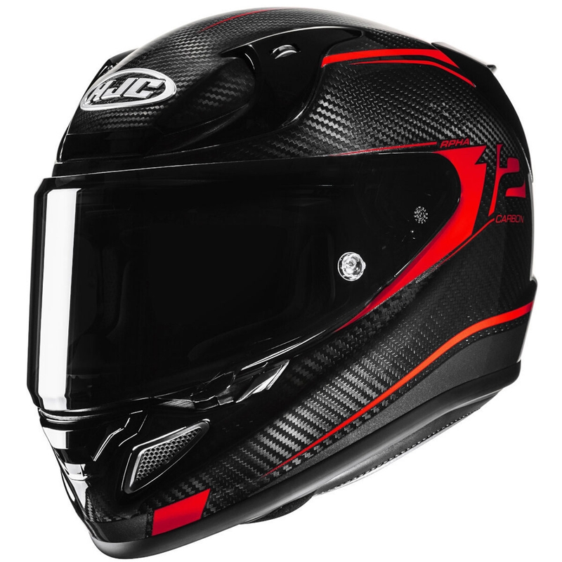 Integrální helma na motorku HJC RPHA 12 CARBON Keres MC1 černo-červená