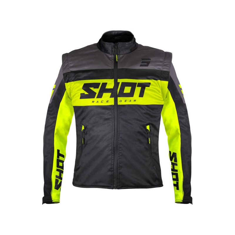 Softshellová bunda Shot Softshell Lite černo-fluo žlutá