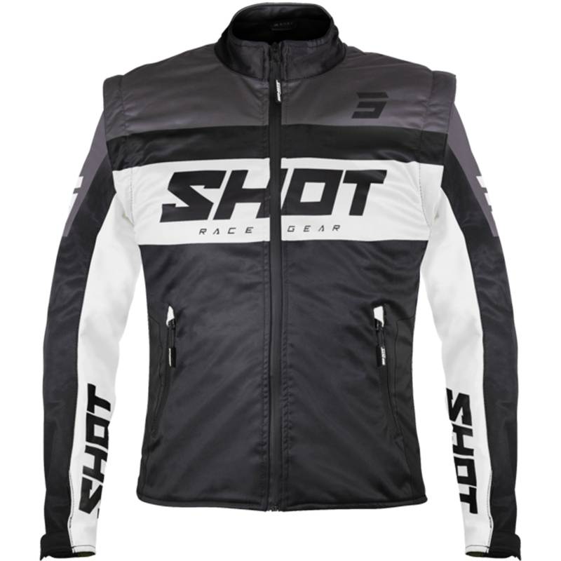 Softshellová bunda Shot Softshell Lite černo-bílá