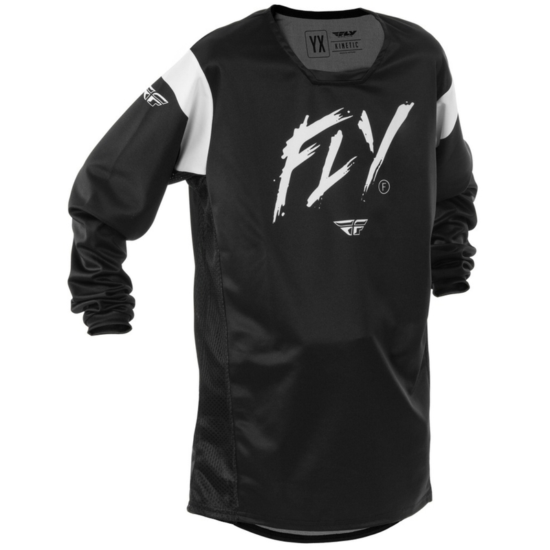 Dětský motokrosový dres FLY Racing Kinetic Stoke černo-bílý