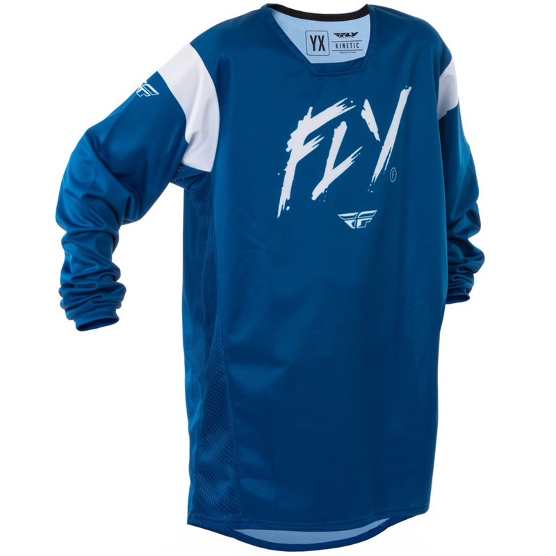 Dětský motokrosový dres FLY Racing Kinetic Stoke modro-bílý