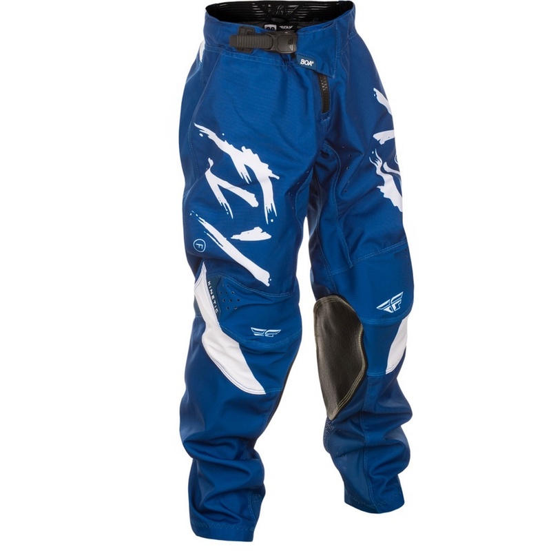 Dětské motokrosové kalhoty FLY Racing Kinetic Stoke modro-bílé