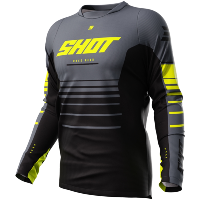 Motokrosový dres Shot Devo Peak fluo žlutý výprodej