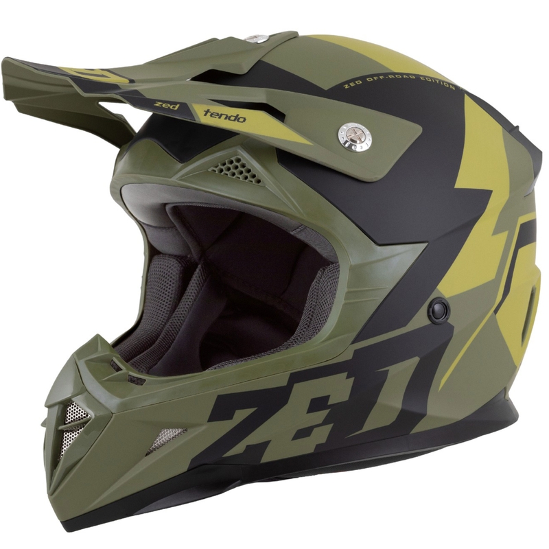 Motokrosová helma ZED X1.9 Tendo  tmavě zeleno-světle zelená