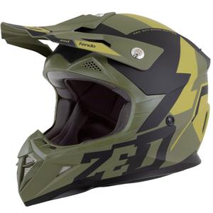 Dětská motokrosová helma ZED X1.9 Tendo tmavě zeleno-světle zelená