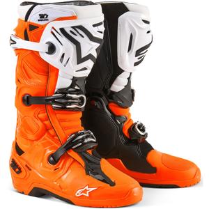 Boty na motorku Alpinestars Tech 10 Enduro fluo oranžovo-černo-bílé