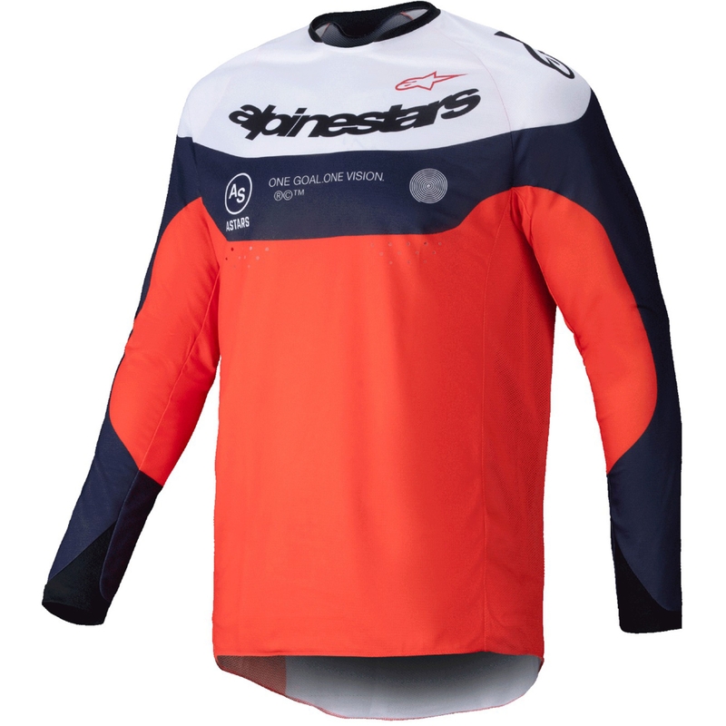 Motokrosový dres Alpinestars PRO-Dura modro-oranžovo-bílý