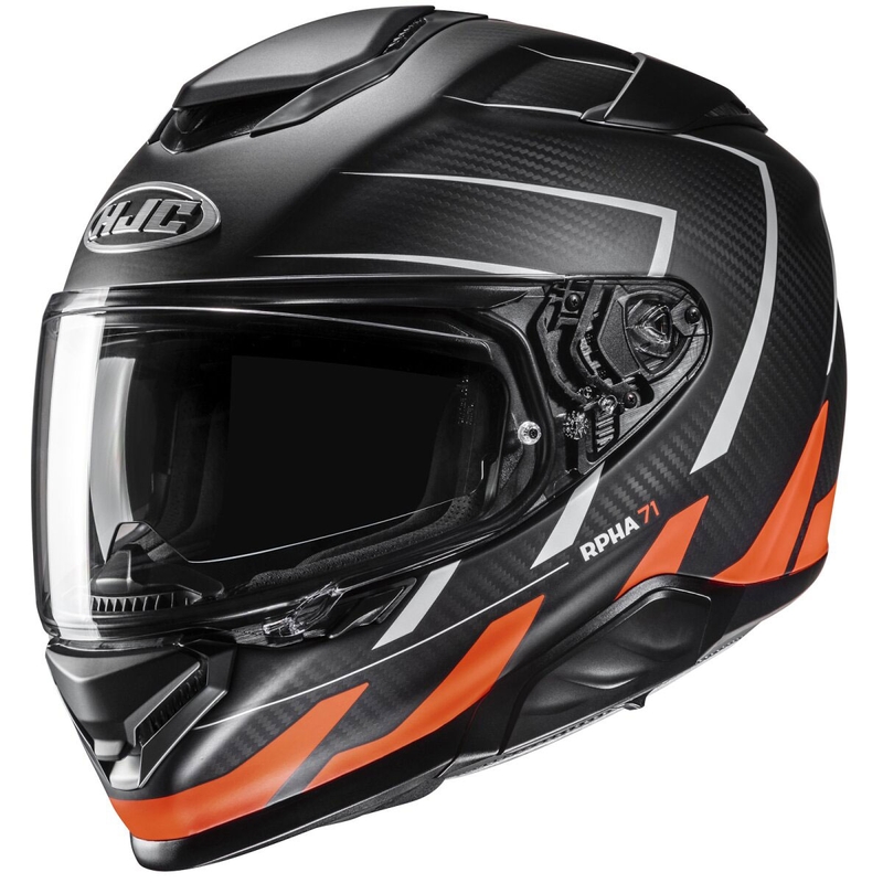 Integrální helma na motorku HJC RPHA 71 CARBON Cano MC6HSF černo-oranžová výprodej