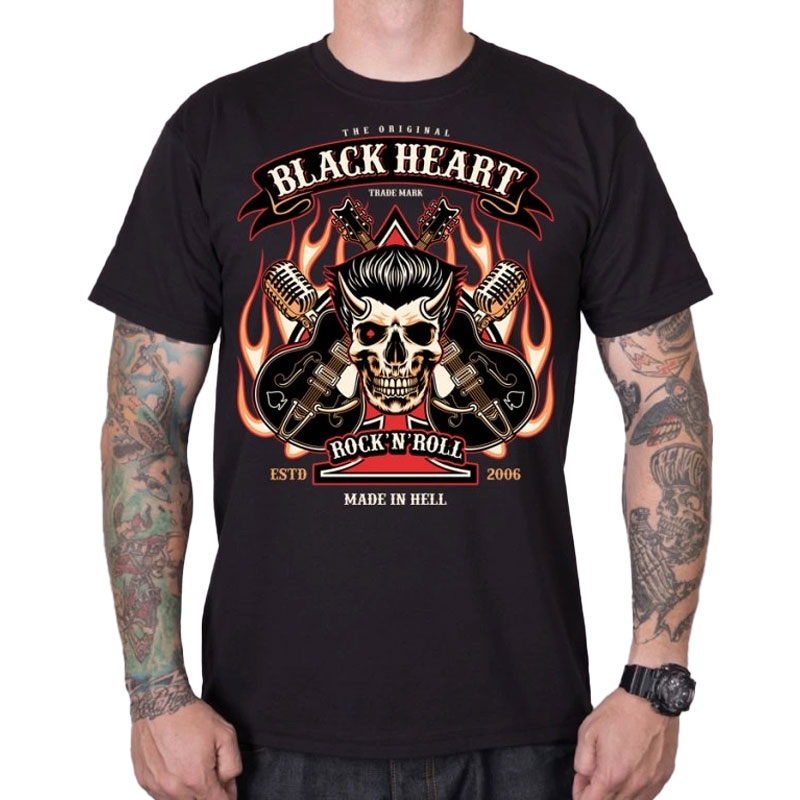Tričko Black Heart HillBilly Boy černé