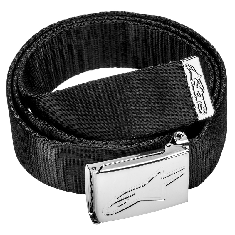 Pásek Alpinestars Ageless Web Belt černý s chromovanou přezkou