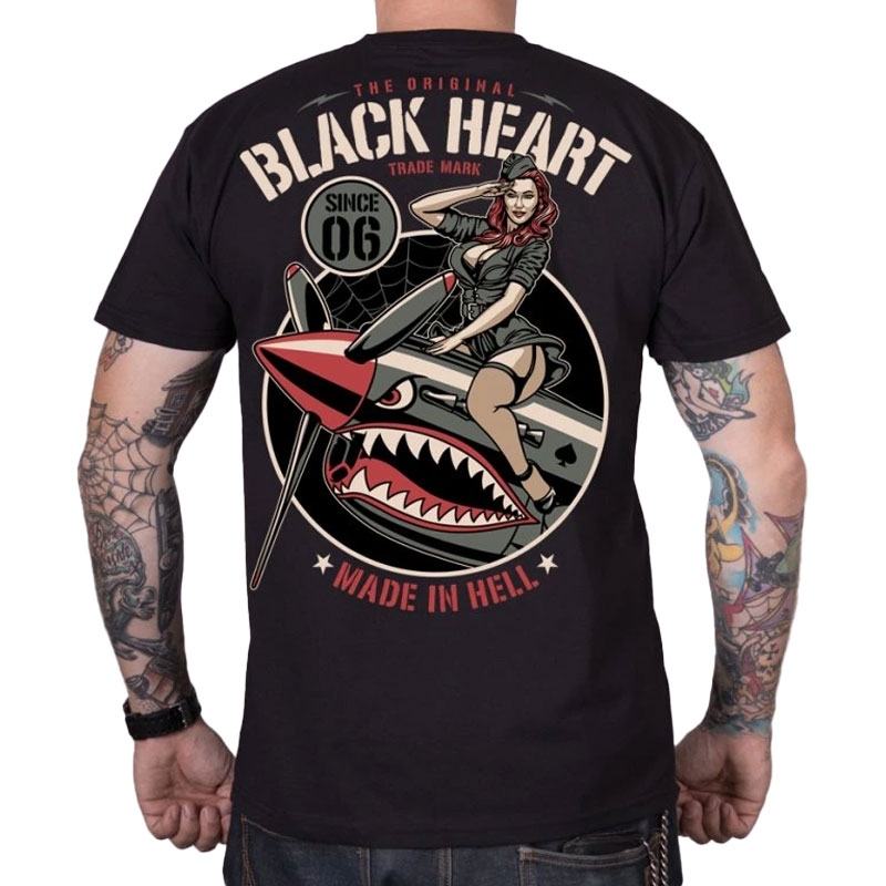 Tričko Black Heart Air Fighter černé