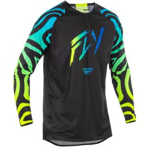 Motokrosový dres FLY Racing Evolution černo-modro-fluo žlutý