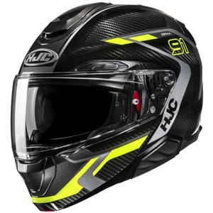 Výklopná helma na motorku HJC RPHA 91 CARBON Lagos MC3H černo-fluo žlutá