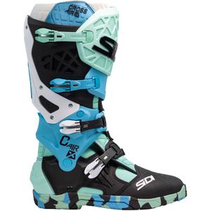 Boty na motorku SiDi Crossair X černo-tyrkysové