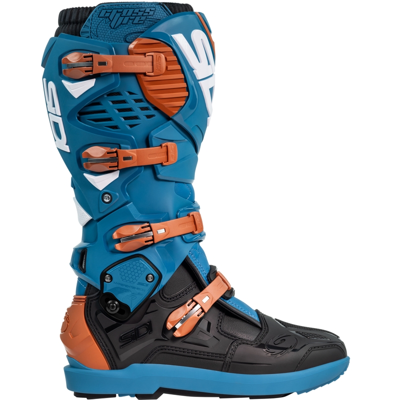 Boty na motorku SiDi Crossfire 3 SRS modro-bronzové