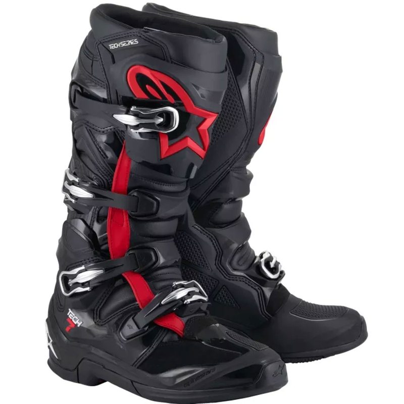 Motokrosové boty Alpinestars TECH 7 černo-fluo červené