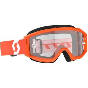 Motokrosové brýle SCOTT Primal Clear oranžovo-bílé s čirým plexi