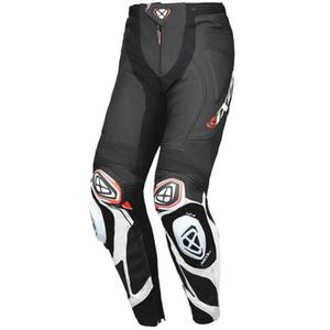 Kožené kalhoty na motorku IXON Vortex 3 černo-bílé