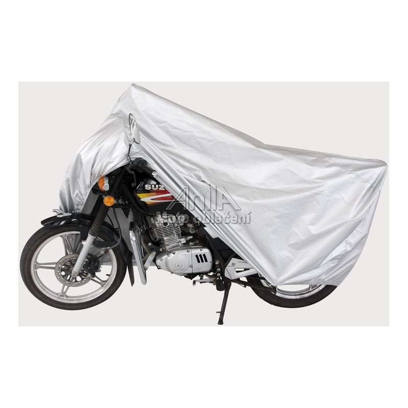 Moto plachta na motocykl stříbrná