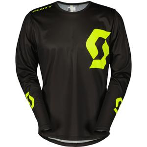 Motokrosový dres SCOTT Compete černo-fluo žlutý výprodej