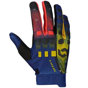 Motokrosové rukavice SCOTT Podium PRO červeno-žluto-modré