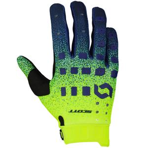 Motokrosové rukavice SCOTT Podium PRO fialovo-modro-fluo žluté