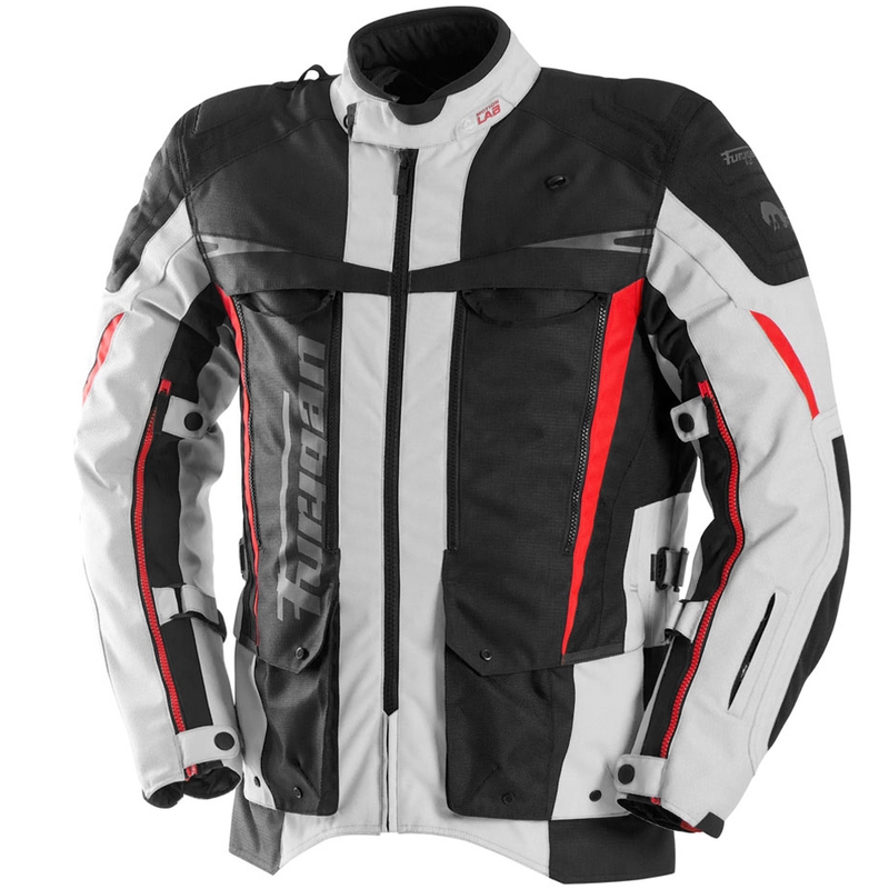 Bunda na motorku Furygan Montroc Kevlar® Primaloft® 3IN1+ černo-béžovo-červená