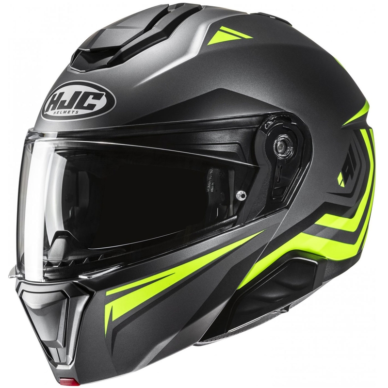 Výklopná helma na motorku HJC i91 Tricus MC3HSF černo-fluo žlutá