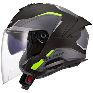 Otevřená helma na motorku LS2 OF618 Verso II Air černo-fluo žlutá