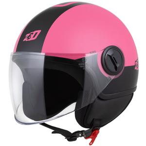 Otevřená helma ZED C35 růžovo-černá