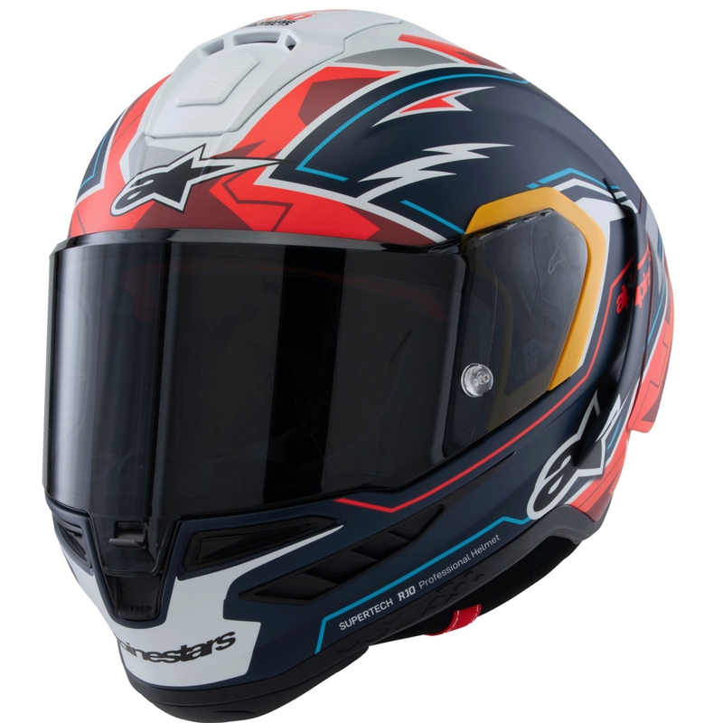 Integrální helma na motorku Alpinestars Supertech R-10 limitovaná edice Pedro Acosta matná modro-červeno-bílá