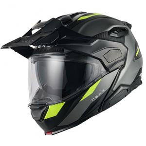 Výklopná helma na motorku Nexx X.Lifecountry Terra matná šedo-fluo žlutá výprodej
