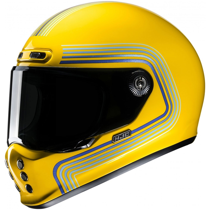 Integrální helma na motorku HJC V10 Foni MC3 žluto-modrá
