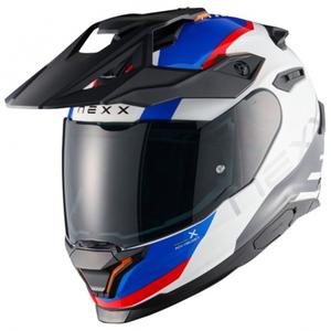 Enduro helma na motorku NEXX Y.TRAVL Quest bílo-modro-červená