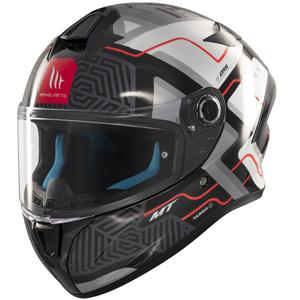Integrální helma na motorku MT Targo S Brik lesklá černo-bílá